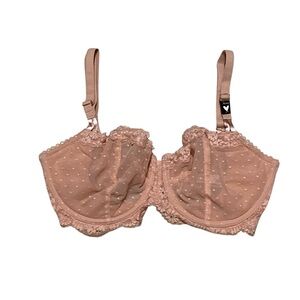 Victoria’s Secret Dream Angels Push Up Bra Cafe Creme 32DDD Unlined Neutral Lace